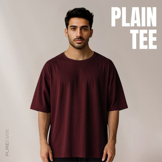 Plain Unisex Oversized Tee